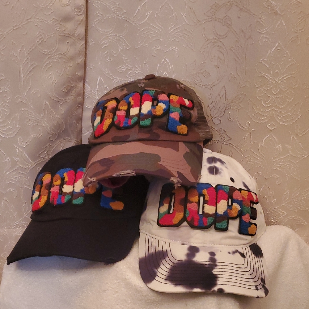 Colorful Embroidered DOPE Caps
